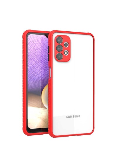 Galaxy Uyumlu A32 4g Kılıf Hptk Kaff Kapak - Kırmızı Kirmizi
