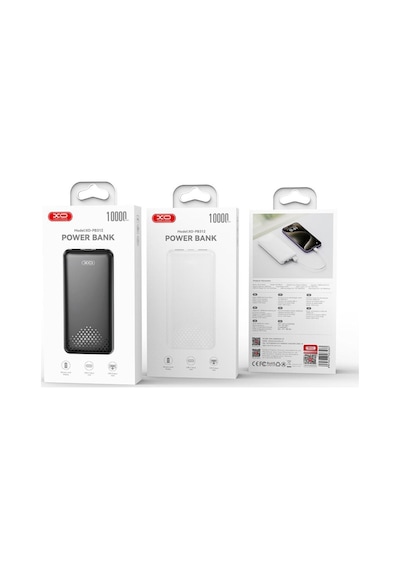 Pb312 10000 Mah Powerbank 2x Usb-a Usb-c Giriş Taşınabilir Hızlı Şarj Cihazı Beyaz