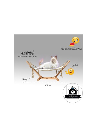 Kedigram Kedi Kulübesi Kedi Hamağı Beşik Kedi Evi Salıncağı