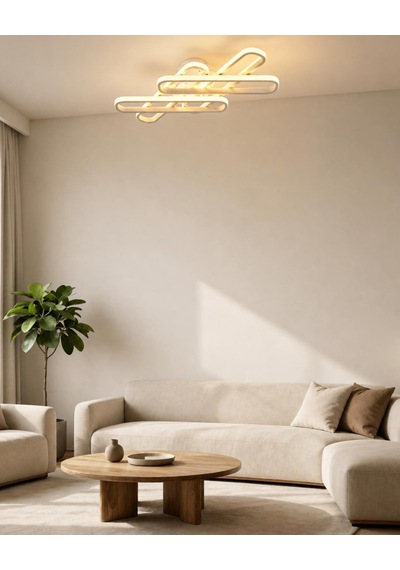 Victorya Büyük Plafonyer Modern Ledli Avize 3 Renk Power Ledli Beyaz Kumandalı Yatak Odası Salon Mutfak