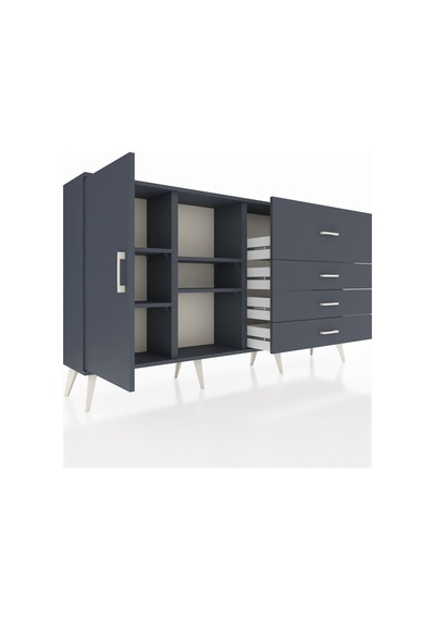 Arges Konsol 4 Raflı 4 Çekmeceli Tek Kapaklı 176x30x99 Antrasit-antrasit Antrasit - Antrasit Arges Konsol 4 Raflı 4 Çekmeceli Tek Kapaklı 176x30x99 Antrasit-antrasit Antrasit - Antrasit