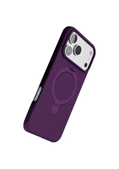 Apple Uyumlu iPhone 17 Pro Regal Magsafe Standlı Kapak Mor