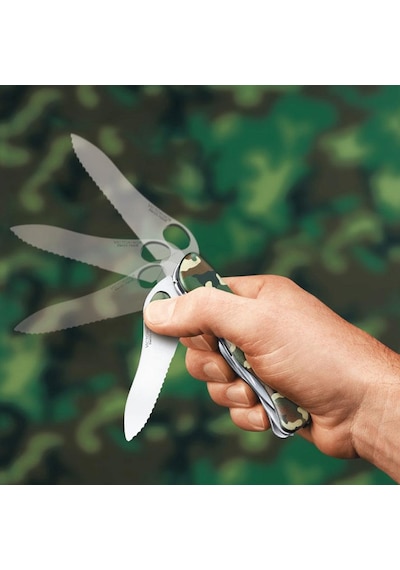 Victorinox 0.8463.MW94 Traılmaster 111 mm Kamuflaj Desen Kamp Çakı Çok Renkli