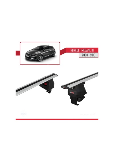 Renault Megane Iıı 2008-2016 Arası İle Uyumlu Ace-4 Ara Atkı Tavan Barı Gri