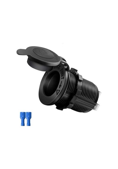 Oto Çakmak Fiş Çakmaklık Dişi Pano Tip 30Mm Şase Monteli Fişli 1 Adet