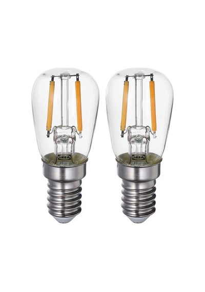 Ikea Lunnom Led Ampul E14, Işık Rengi: Sıcak Işık 2200 Kelvin , 100 Lm, 2 Adet