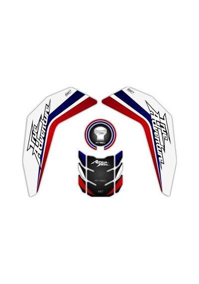 GP Kompozit Honda Africa Twin CRF1000L Adventure 2016-2019 Uyumlu Tank Pad Seti Tricolor