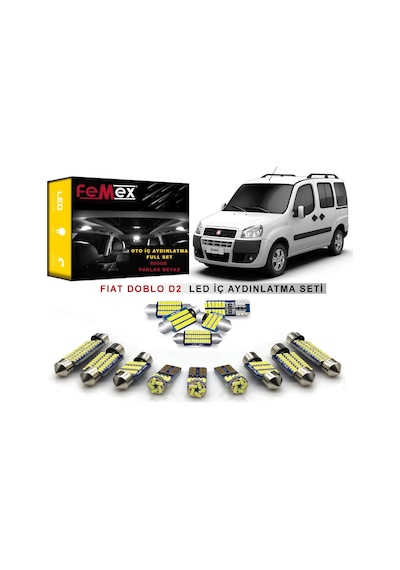 Fiat Doblo D2 Led İç Aydınlatma Ampul Seti Femex Parlak Beyaz