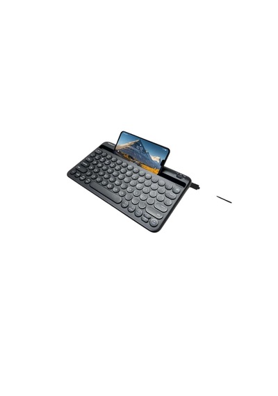 78 Yuvarlak Tuşlu İngilizce Bluetooth Tablet Telefon Klavyesi Şar