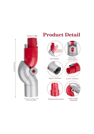 Adaptör V7 V8 V10 V11 V15 İle Uyumlu Zor Erişilen Alanlar Için Açılı Adaptör Diğer