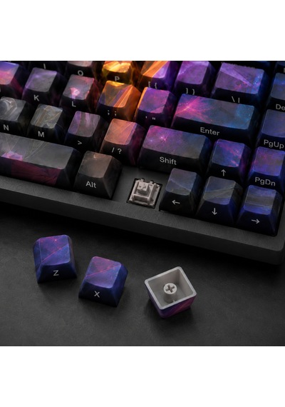 Özel Lol Odyssey Aatrox 68 Tuş Pbt Cherry Profil Boya Süblimasyon Yan Baskılı Mekanik Klavye Keycaps Seti