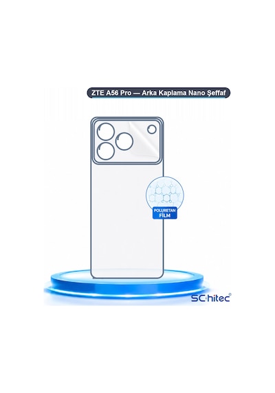 Schitec Zte A56 Pro Uyumlu Arka Yüzey Hidrojel Koruyucu Film