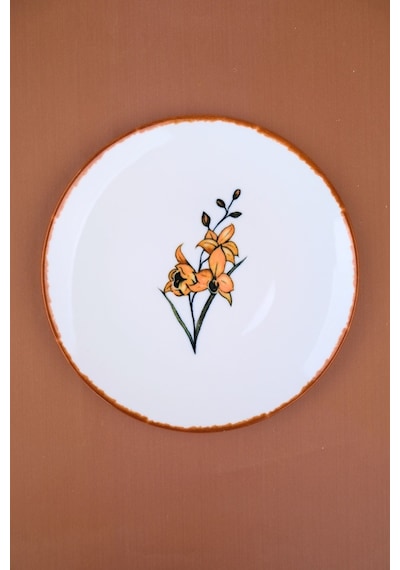 Tabak Evi Porselen Azelya Düz Tabak 19,50cm Aly6 Tekli Krem