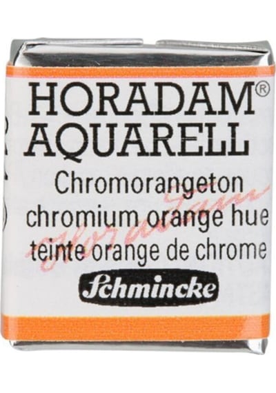 Schmincke Horadam Aquarell Artist Sulu Boya Chrome Orange, No Lead Yarım Tablet