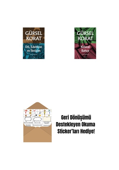 Dil, Edebiyat Ve İletişim + Kristal Bahçe + Okuma Sticker'ları