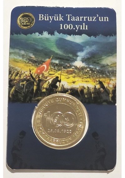 Büyük Taaruz'un 100. Yılı 1 Lira 2022, Hatıra Para Ve Kiti.