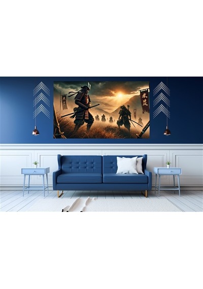 Ti-play Şiddet Artıyor 60x90cm Modern Samuray Pvc Çerçevesiz Tablo