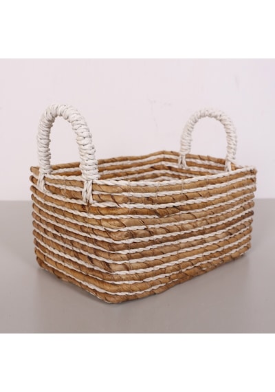 Yenice Muz Lif El Yapımı Küçük Sepet 23x32x16x23 Cm Cm Naturel