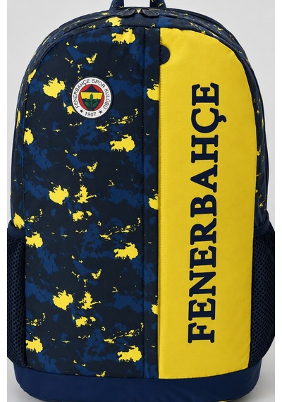 Fenerbahçe Lisanslı Orijinal Kamuflajlı Futbol Takımı Okul Çantası Sırt Çantası 42x37x18 Cm Çok Renkli
