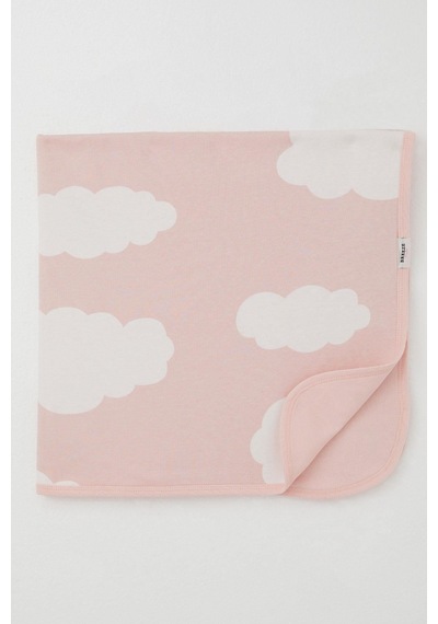 Breeze Yenidoğan Bebek Battaniyesi Bulut Desenli Standart, Pembe