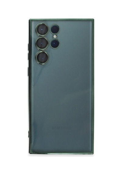 Newface - 153 - Samsung Galaxy S22 Ultra Kılıf Razer Lensli Silikon - Csmo-tex - - Yeşil