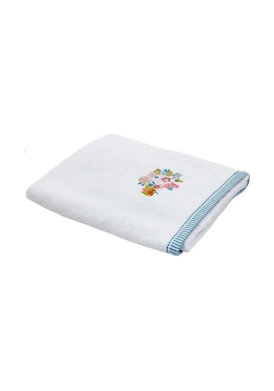 Doqu Home Leris Bouquet Armürlü Banyo Havlusu Mavi