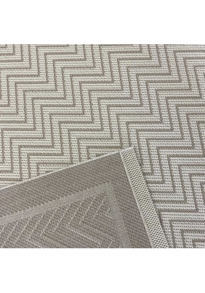 Elvey Home Jüt Sisal S9717 Bej Beyaz Kaymaz Taban Hasır Dokuma Yıkanabilir Yolluk Salon Koridor Mutfak Halısı Bej/beyaz