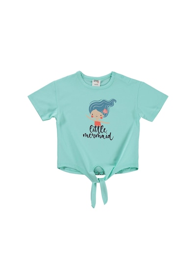 Civil Baby Little Mermaid Baskılı Bağlamalı 6-18 Ay Tişört - Yeşil Mint