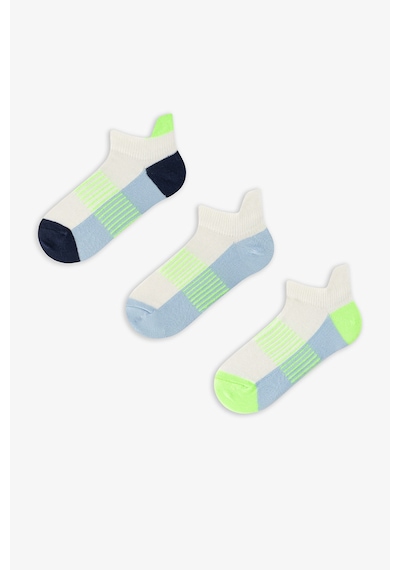 Penti Renkli Erkek Çocuk Neon Green Blue 3'lü Tab Patik Çorap