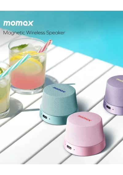 Momax 1-vibe Go Magnetic Wireless Taşınabilir Kablosuz Hoparlör Pink