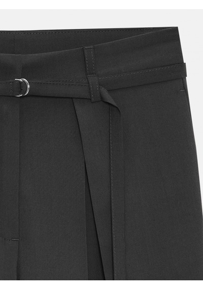 Dilvin 72665 İnce Kemerli Pantolon-siyah