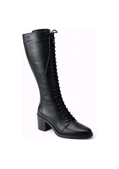 Twoegoist Kadın Hakiki Deri Bağcıklı Fermuarlı 7 Cm Topuklu Diz Altı Çizme Xl Geniş Baldır Siyah Twoegoist Kadın Hakiki Deri Bağcıklı Fermuarlı 7 Cm Topuklu Diz Altı Çizme Xl Geniş Baldır Siyah