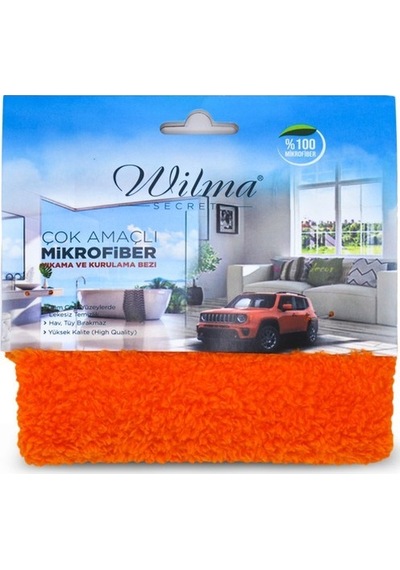 Wilma Secret Mikrofiber Pasta Cila Bezi 40 X 40 Cm Turuncu 4 Adet Şeffaf