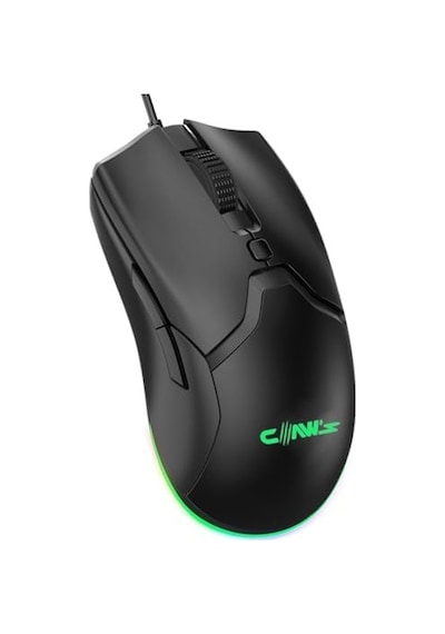 Cerberus Pixart Paw3519 Sensörlü 4200 Dpi Wide Rgb Özel Abs Doku Kablolu Gaming Mouse - Siyah