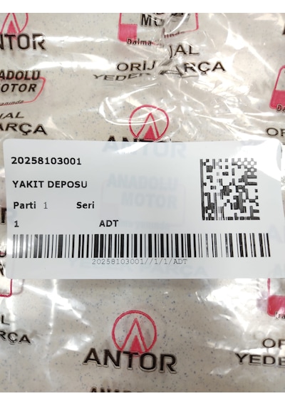 Antor/lombardini Yakıt Mazot Deposu Plastik Siyah Ad320 / 15ld315 / 15ld350 6,5hp / 7hp / 7,5hp