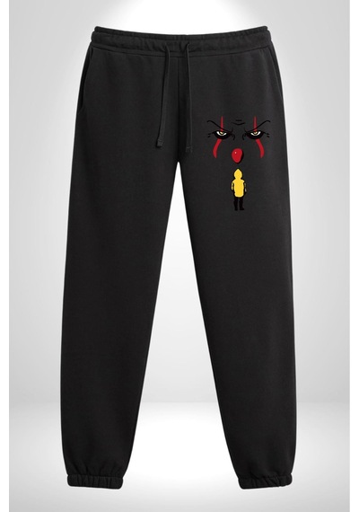 Angemiel Pennywise Vs Georgie Korku Filmi 3 İplik Erkek Baskılı Siyah Eşofman Altı Siyah Angemiel Pennywise Vs Georgie Korku Filmi 3 İplik Erkek Baskılı Siyah Eşofman Altı Siyah