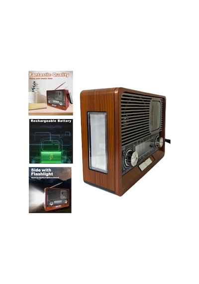 KTF-1647 Nostalji Radyo Bluetooth Hoparlör
