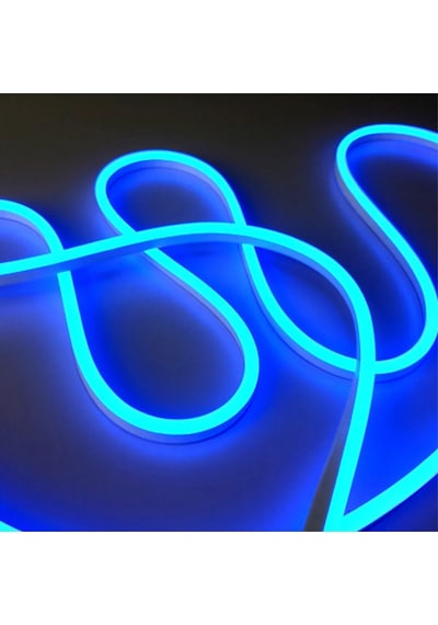 Neon Led Şerit 5metre Mavi Led Zincir Bandı Hortum Esnek Dekoratif Aydınlatma Işık 12v 10w 1. Gen.