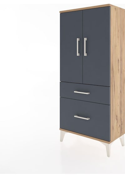 Hyperion Dolap 2 Raflı 2 Çekmeceli 2 Kapaklı 60x44x134 Çam-an... Çam