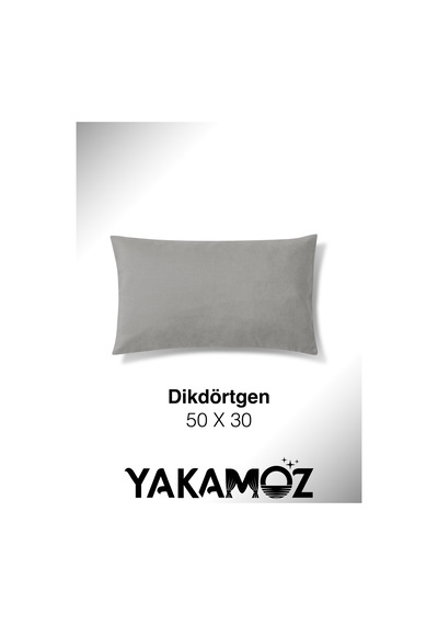 Br Yakamoz Açık Gri Kırlent , Yastık Kılıfı Kadife Görünümlü Velvet Touch Serisi Açık Gri