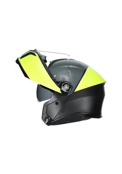 Agv Kask Tourmodular Mlt Balance Matt Blk Ylw Fl Grey Siyah