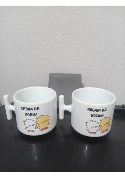 Çiftlere Özel Kocam Da Kocam, Karım Da Karım T Kupa 2 Adet 07 Beyaz
