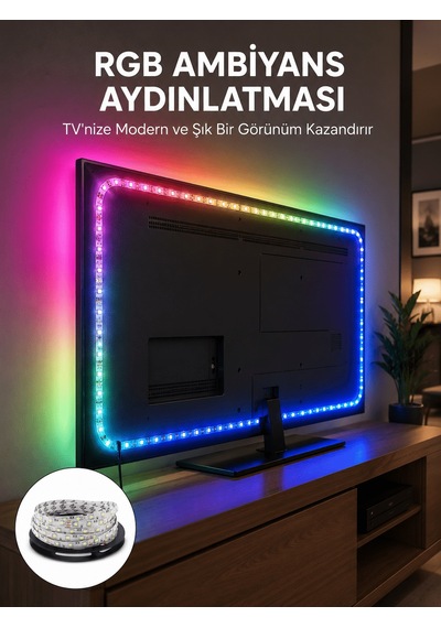 Shnstore Müzikle Senkronize Led Şerit Tv Aydınlatma Yeni Nesil Shntknd0720 Ev Ve Yaşam Ev Ve Yaşam Xml Led Işık Xml