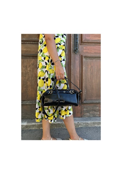 Just Polo Kadın Gold Detaylı Silindir Tasarım El Ve Omuz Çantası Shoulder Bag Ebat : 27 X 13 Cm Siyah