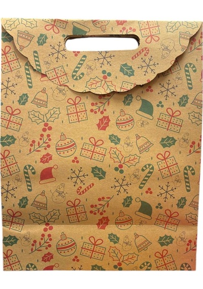 Kraft Yılbaşı Hediye Paketi 28x25x12cm 10'lu