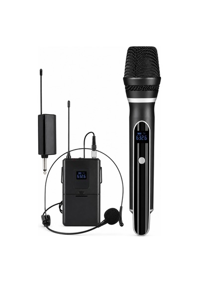 Glr Wn-07 Profesyonel 3 Lü Kablosuz Mikrofon Sistemi Uhf Yaka Ve El Mikrofonlu