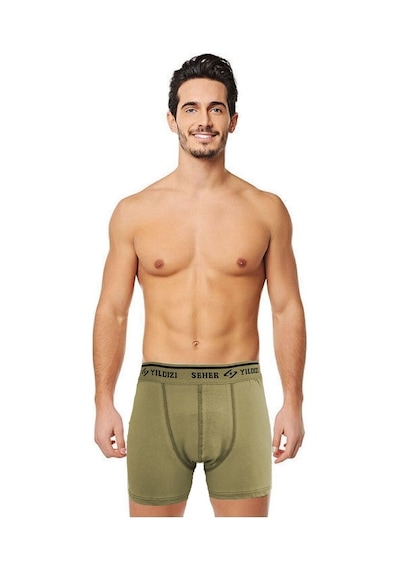 Seher Yıldızı Erkek Pamuklu Likralı Boxer 6 Lı Paket