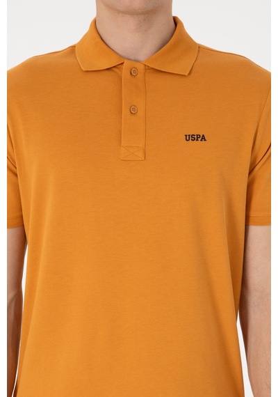U.S. Polo Assn. Erkek Regular Fit Polo Yaka Hardal Basic Tişört 50306007-VR072