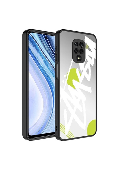Xiaomi Redmi Note 9s Kılıf Aynalı Desenli Kamera Korumalı Parlak Zore Mirror Kapak Yazı