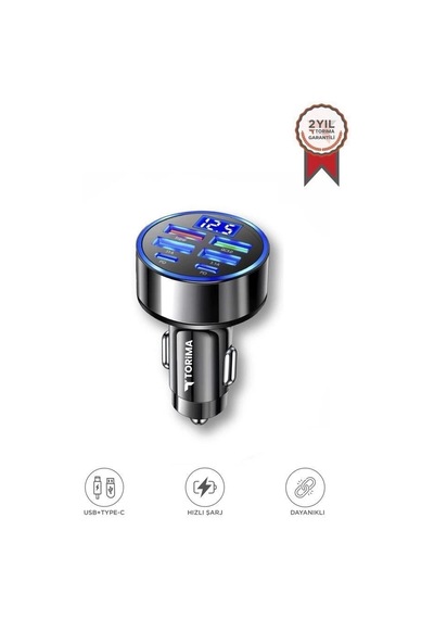 Torima Hızlı Araç Şarj Cihazı Usb Type-c 66w G19 Teknik Parça Cihaz Desteği Modern Gereç